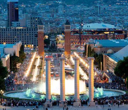 Barcelona Montjuic Fontanna Magica